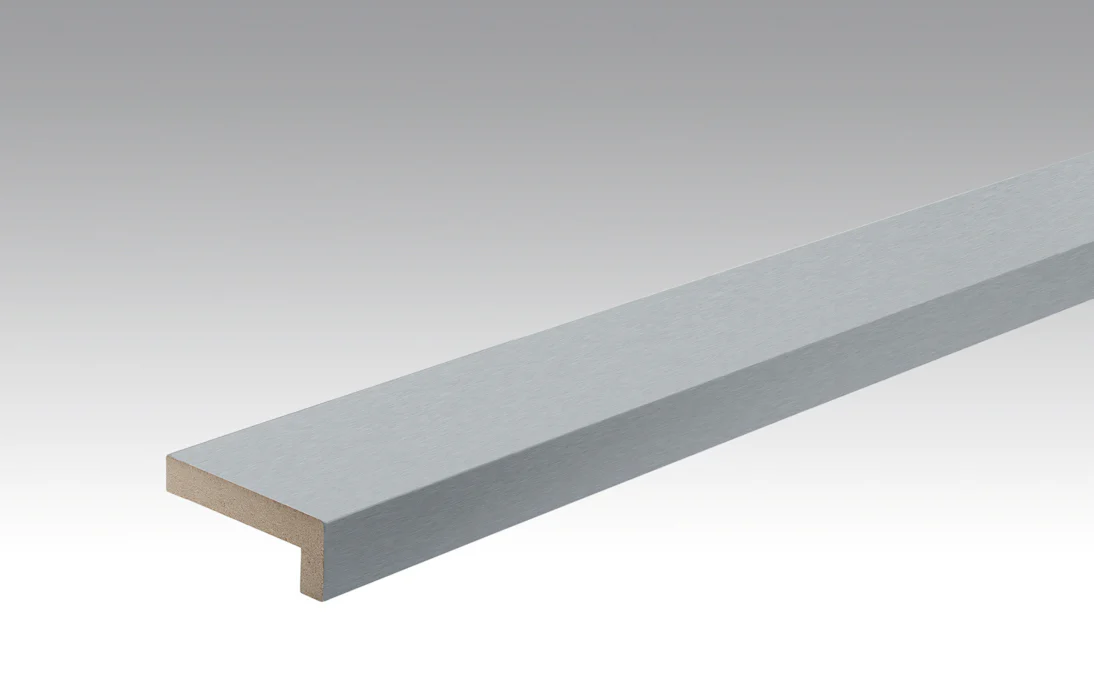 Plinthes MEISTER bandes de recouvrement d'angle acier inoxydable métallique 4079 - 2380 x 60 x 22 mm (200028-2380-04079)