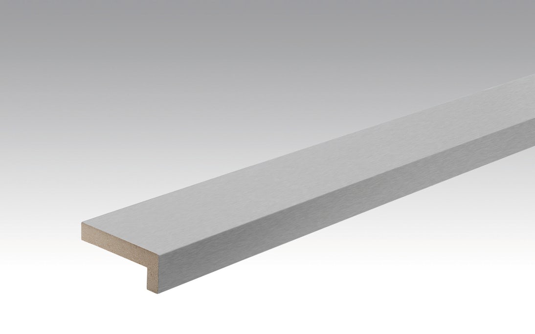 Plinthes MEISTER Bandes de recouvrement d'angle Aluminium métallique 4080 - 2380 x 60 x 22 mm (200028-2380-04080)