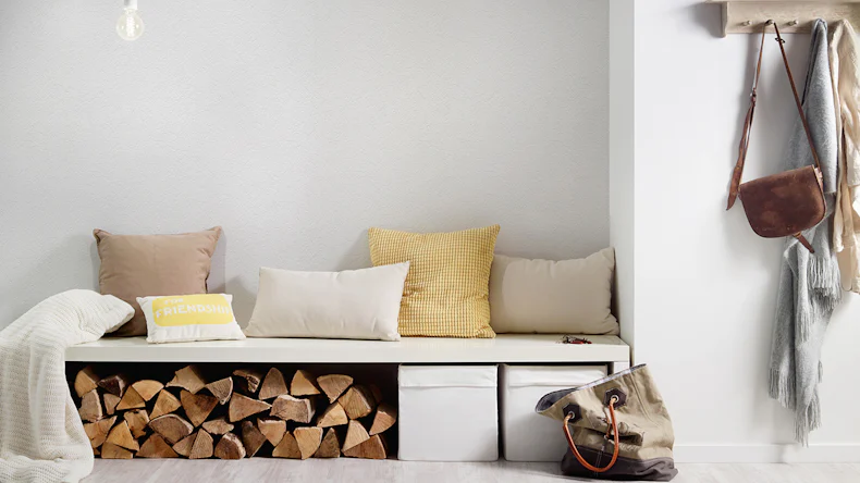 Vinyltapete Strukturtapete weiß Modern Klassisch Uni Streifen Simply White 910