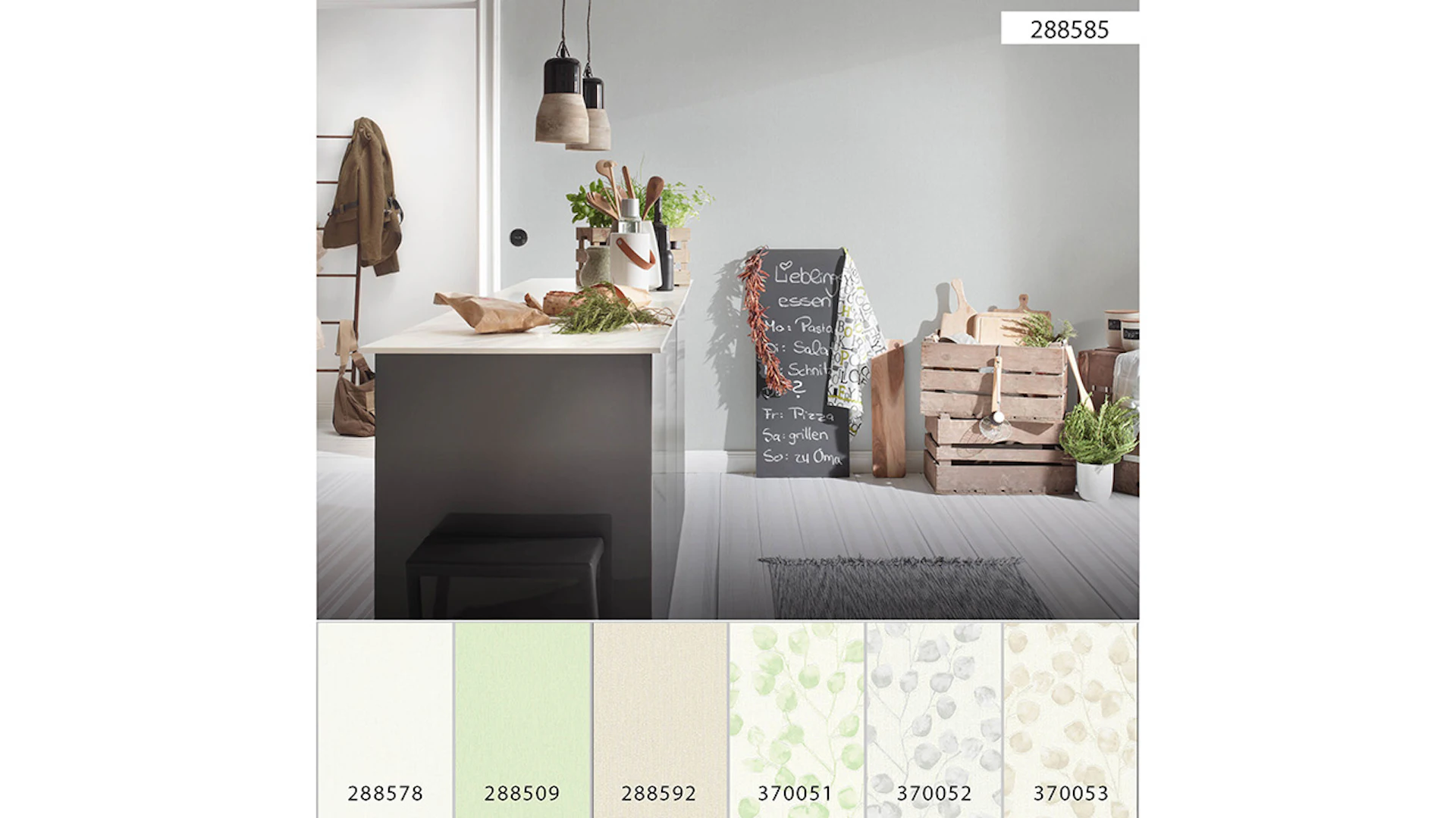 Vinyl wallpaper grey modern classic stripes Blooming 585