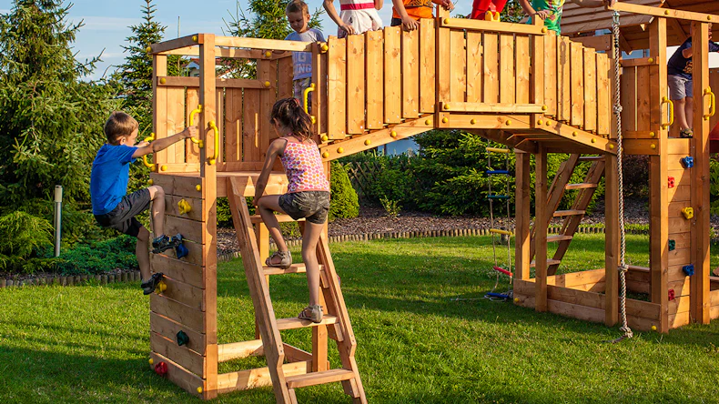 planeo Spielturm Addition - Regenbogen Spielbrücke