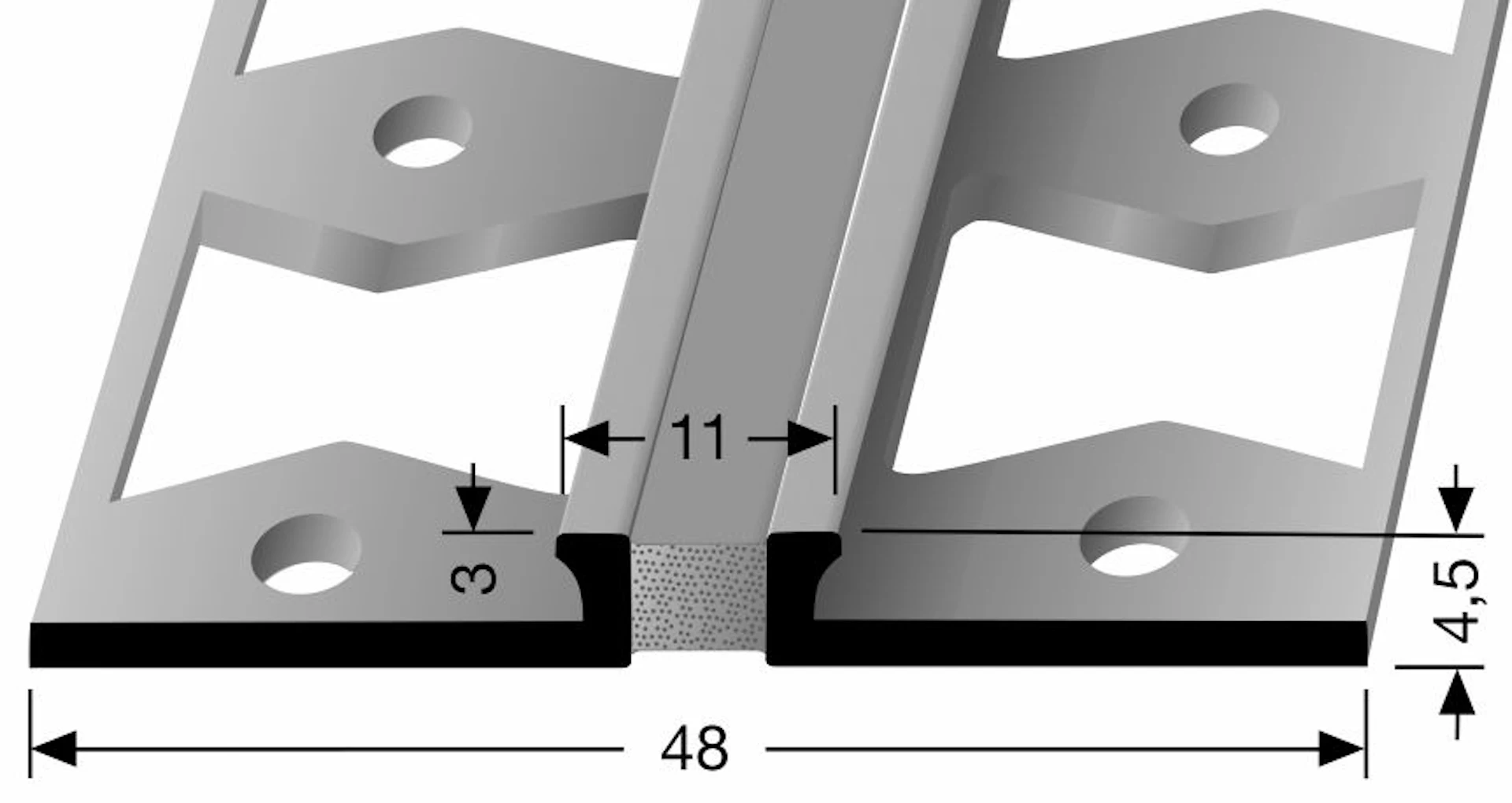 Profilo del giunto di dilatazione planeo 301S 250 cm
