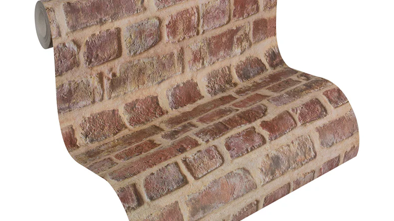 Carta da parati di carta Pareti autentiche 2 A.S. Création muro in pietra stile country beige marrone rosso 191