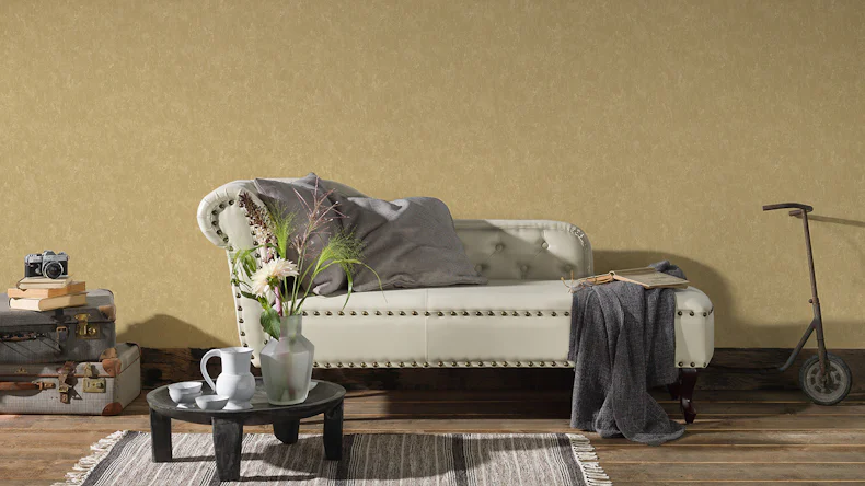 Vinyltapete gelb Klassisch Uni Romantico 236