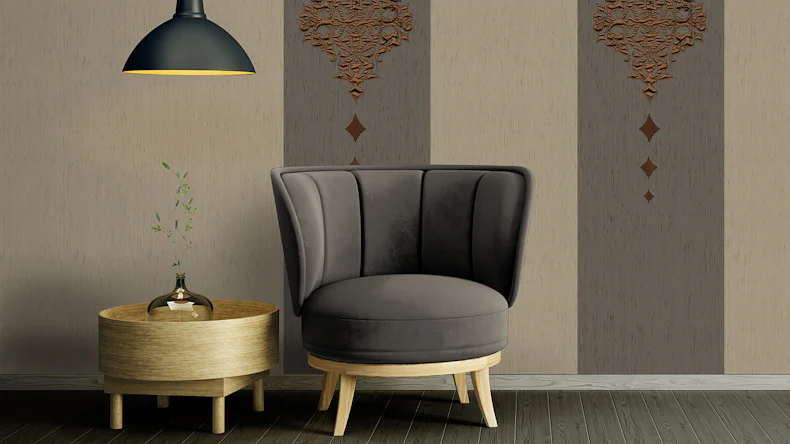 Textilfädentapete grau RetroModern Punkte Wall Fashion 075