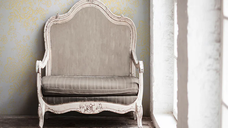 Papier peint textile Soie métallisée Architectes Papier style paysan fleurs or blanc métallisé 571