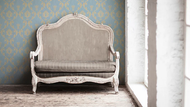 Tessile Carta da parati Metallica Seta Architetti Carta Ornamenti Blu Verde Metallico 586