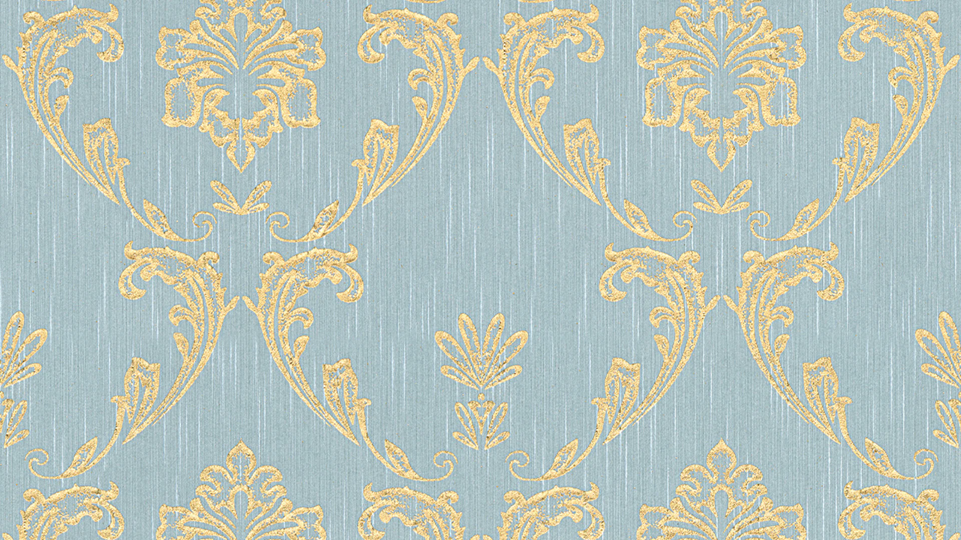 Textiltapete Metallic Silk Architects Paper Ornamente Blau Grün Metallic 586