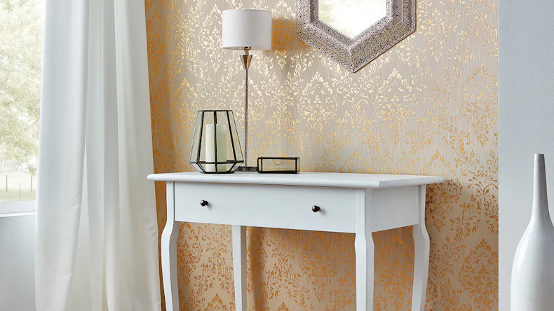 Carta da parati tessile Metallic Silk Architects Architects Carta Ornamenti Beige Metallic 592