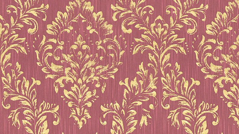 Carta da parati tessile Metallic Silk Architects Architects Carta Ornamenti Rosso Metallico 596