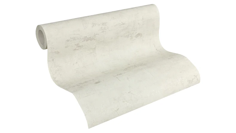 Carta da parati in vinile migliore del tessuto non tessuto vivente in calcestruzzo liscio aspetto grigio crema 682