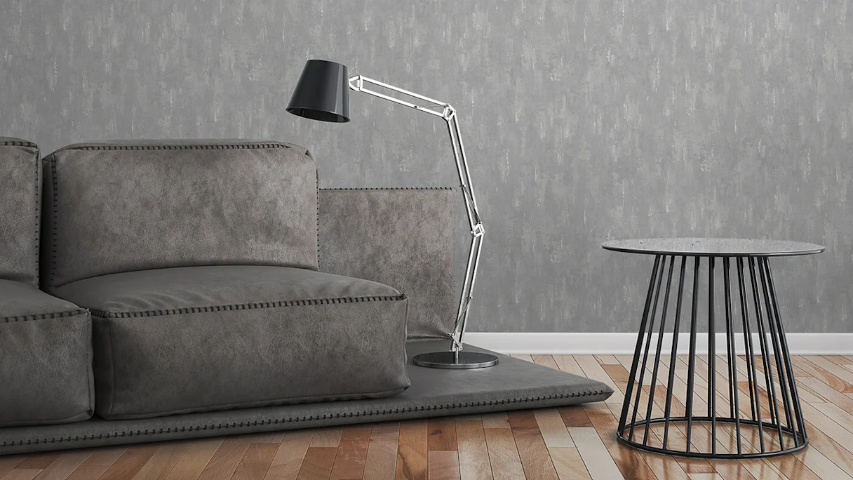 Vinyl wallpaper Around the world A.S. Création concrete look grey 943