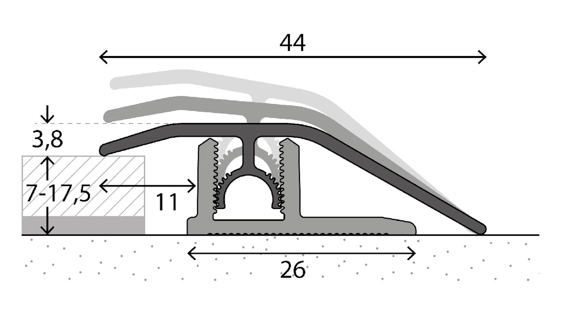 Prinz Profi-Tec MASTER profil de réglage 2700 mm acier inoxydable mat