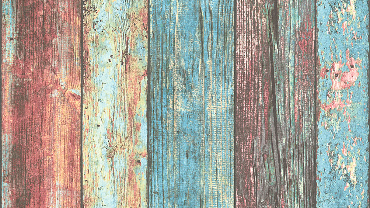 Papier peint vinyle Best of Wood`n Stone 2nd Edition A.S. Création mur en bois vintage bleu multicolore 231