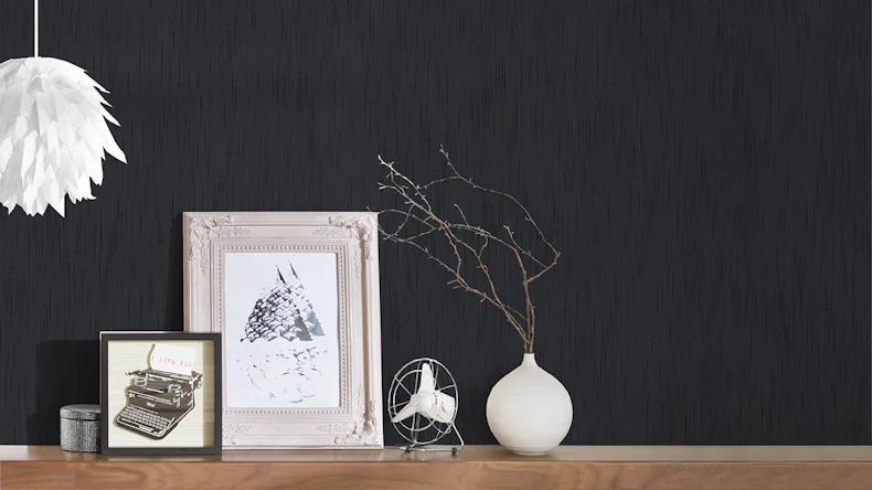 Textiltapete Metallic Silk Architects Paper Modern Schwarz 072