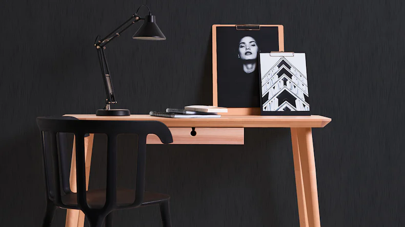 Textiltapete Metallic Silk Architects Paper Modern Schwarz 072