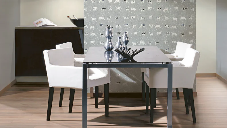 Carta da parati vinilica Best of non-woven A.S. Création tinta unita bianco crema 129