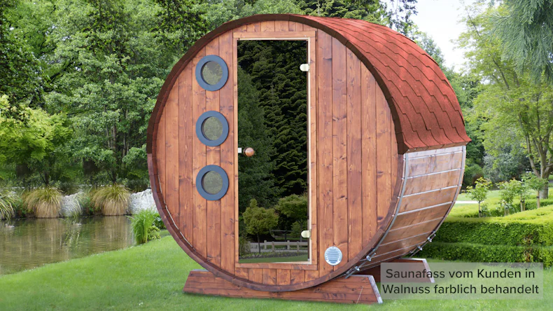 planeo Saunafass Mini 160 Bausatz DS rot naturbelassen