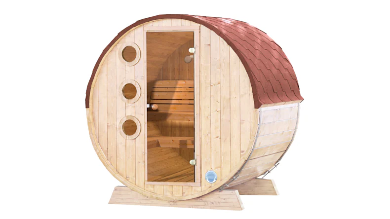 planeo Saunafass Mini 160 Bausatz DS rot naturbelassen