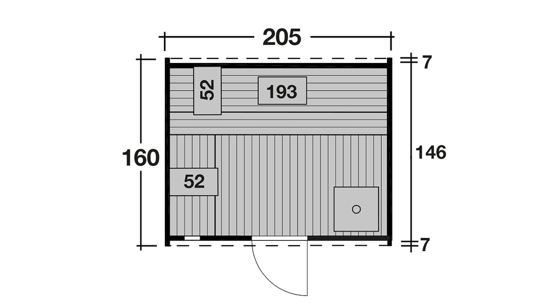 barile sauna planeo Mini 160