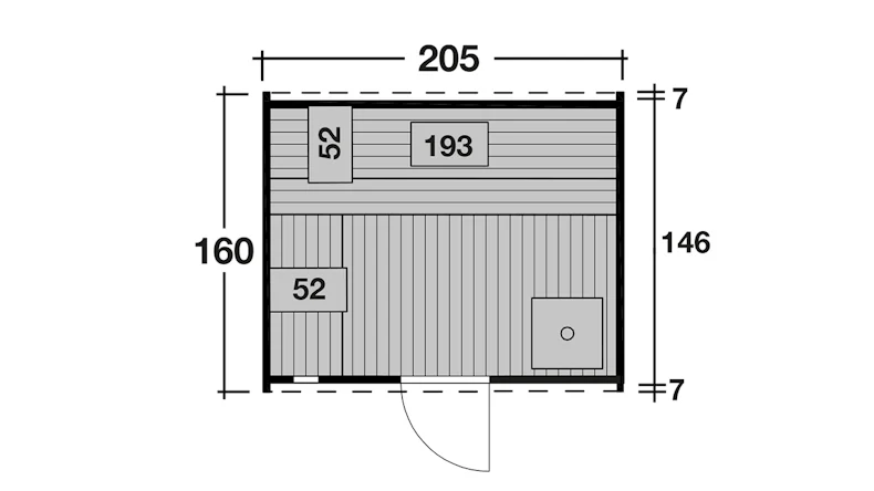 planeo Saunafass Mini 160