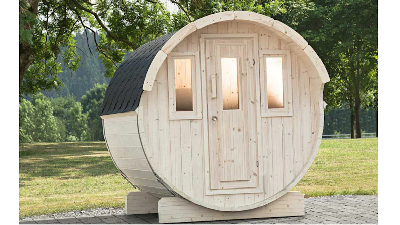 planeo Saunafass Basic 230 Bausatz DS schwarz naturbelassen