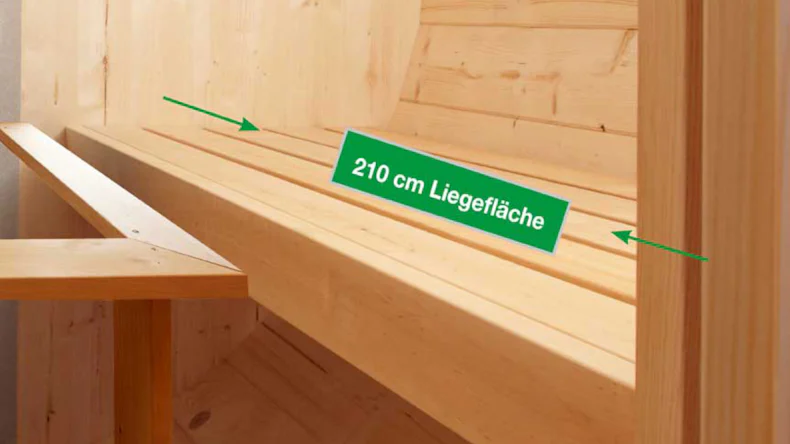 planeo Saunafass Basic 280 Bausatz DS schwarz naturbelassen