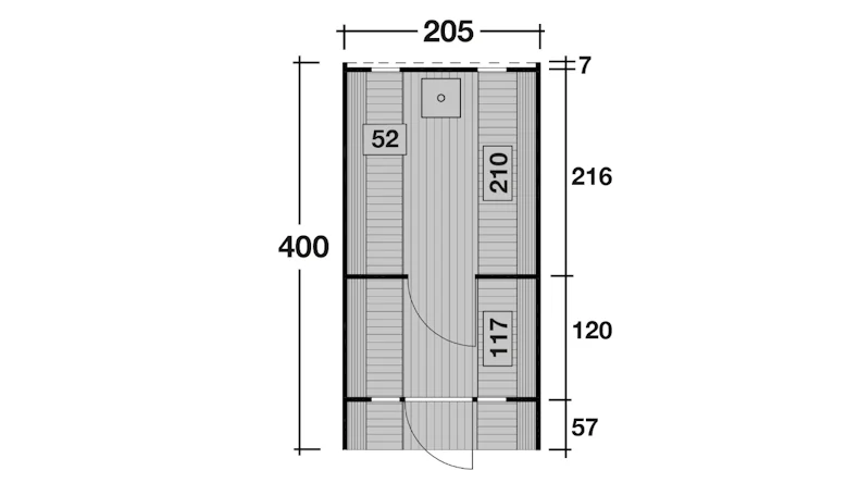 planeo Saunafass Basic 400