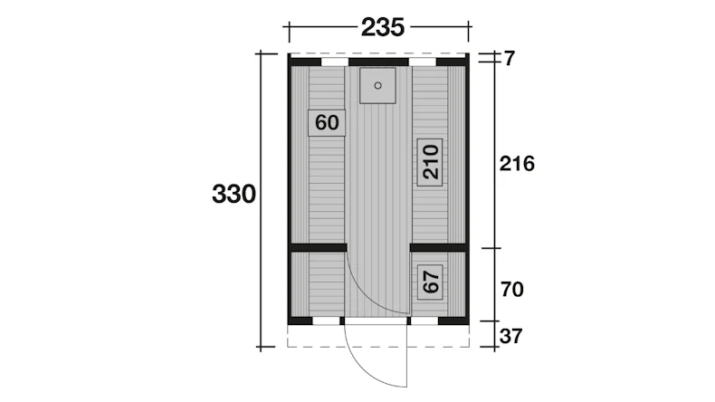 planeo Saunafass 330 de luxe