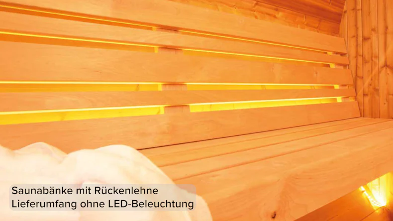 planeo Saunafass 280 de luxe Thermoholz Bausatz DS schwarz