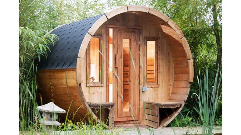 planeo Saunafass 280 de luxe Thermoholz Bausatz DS schwarz