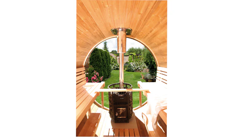 Rundglas für Rückwand Saunafass de luxe