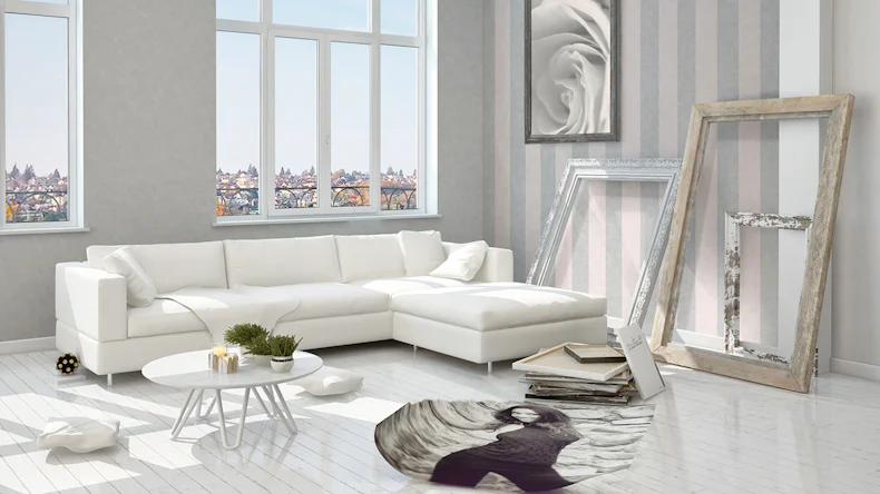 Carta da parati in vinile Colori del mondo A.S. Création tinta unita grigio 766