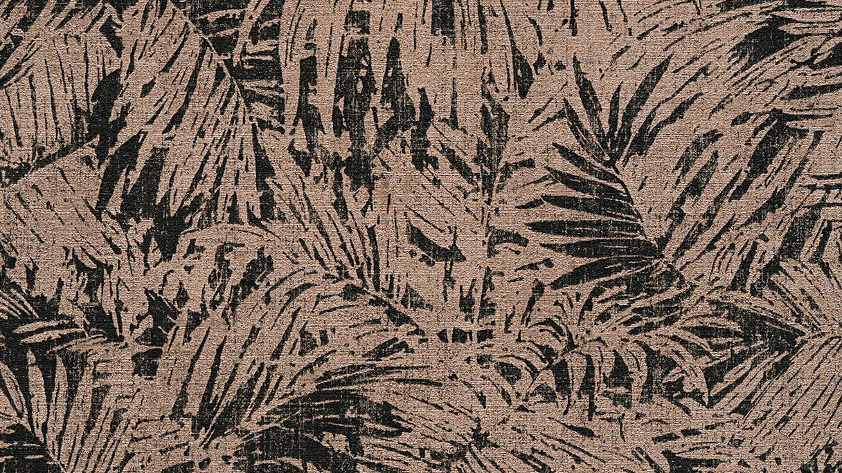 Vinyltapete schwarz Modern Retro Blumen & Natur Borneo 631