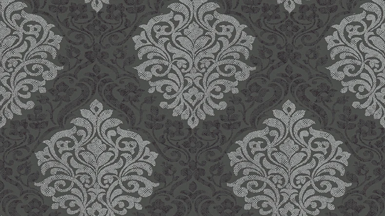 Carta da parati in tessuto non tessuto Alpha Architects Ornamenti di carta Metallic Black 804