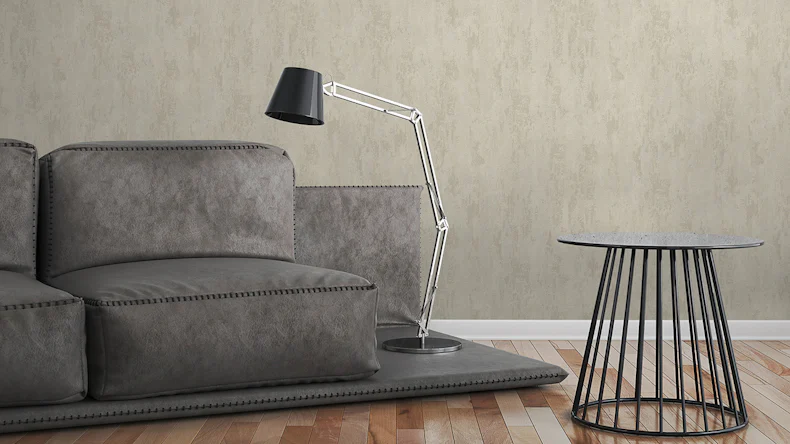 Vinyltapete Beton Concrete & More A.S. Création Unifarben Betonoptik Beige Creme Metallic 514