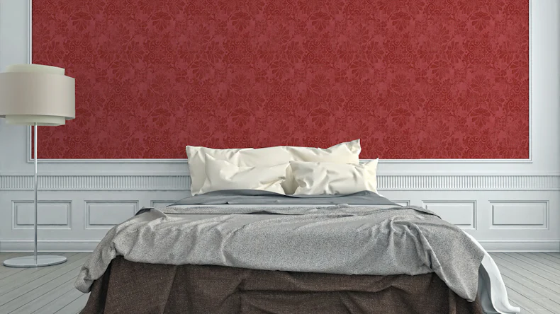 carta da parati design libro megalopolis A.S. Création ornamenti metallici rosso 873