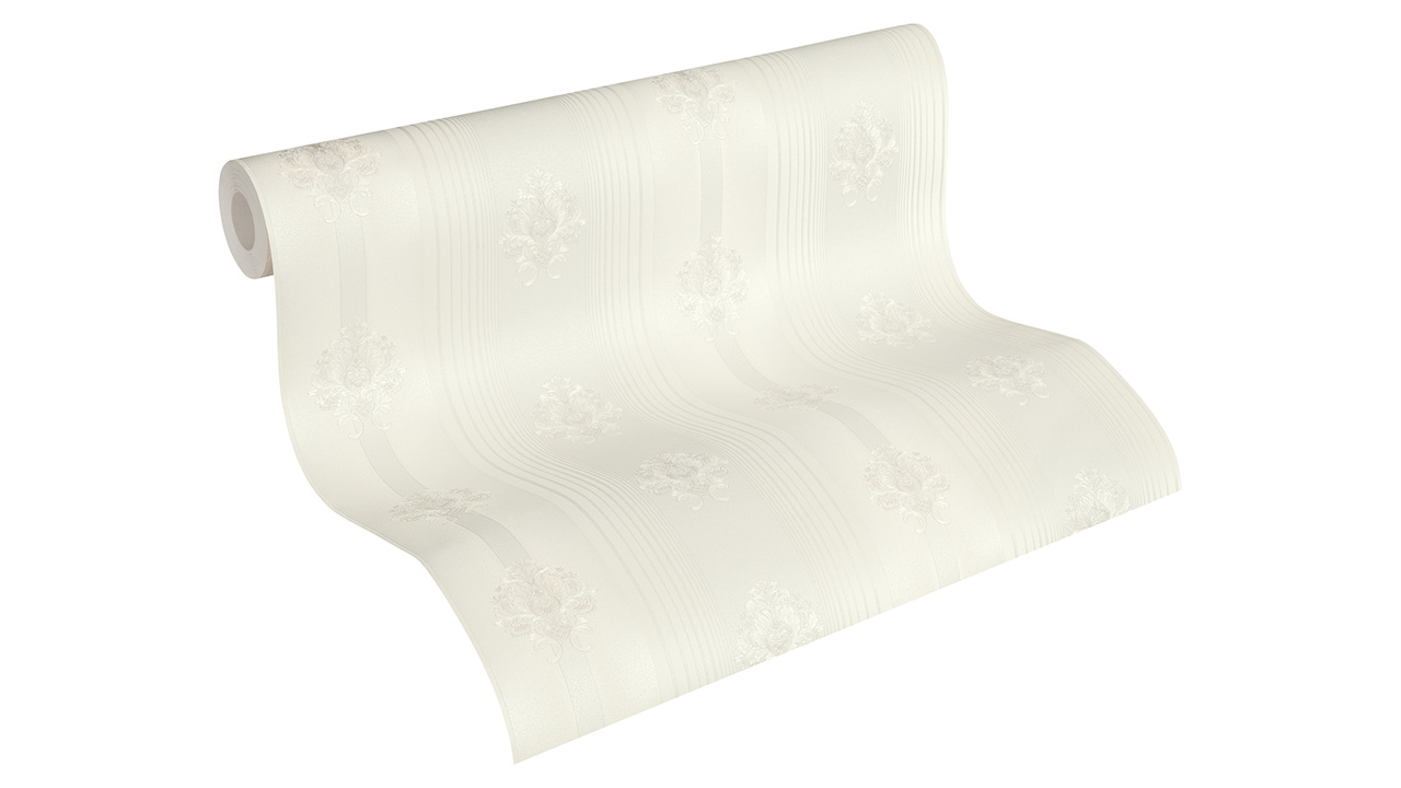 Vinyltapete grau Landhaus Barock Retro Ornamente Hermitage 10 843