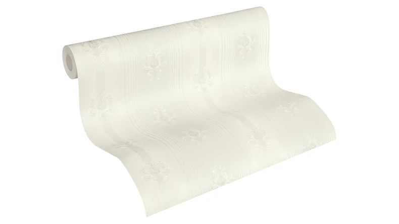 Vinyltapete grau Landhaus Barock Retro Ornamente Hermitage 10 843