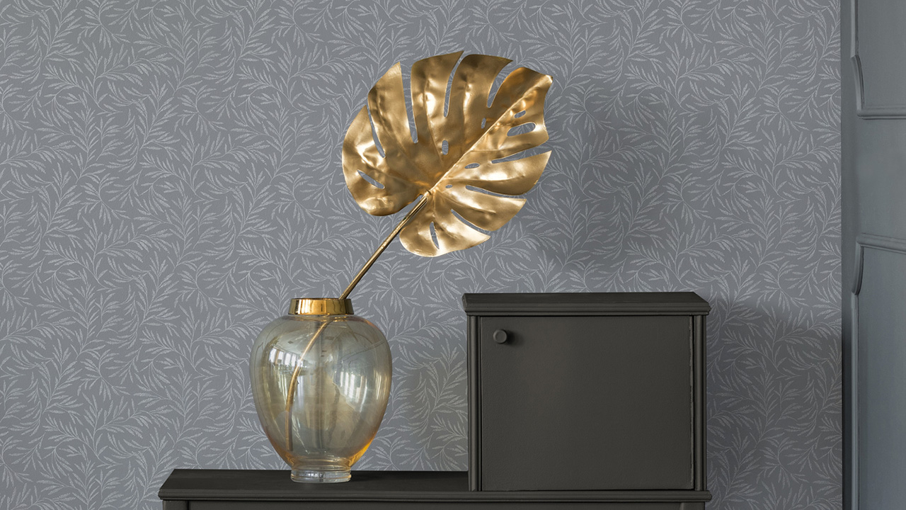 Carta da parati in tessuto non tessuto Alpha Architects Rami in stile country grigio metallico 264