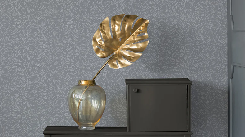 Carta da parati in tessuto non tessuto Alpha Architects Rami in stile country grigio metallico 264