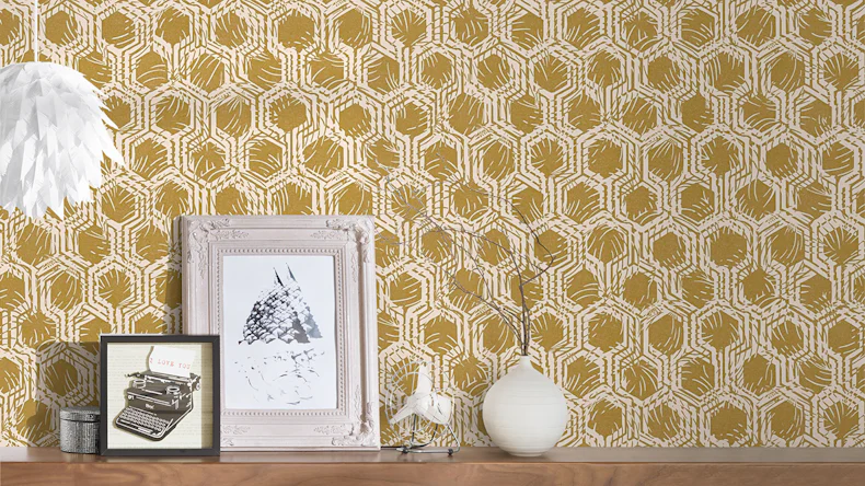 Carta da parati non tessuta Alpha Architects Paper Retro Beige Metallic 273