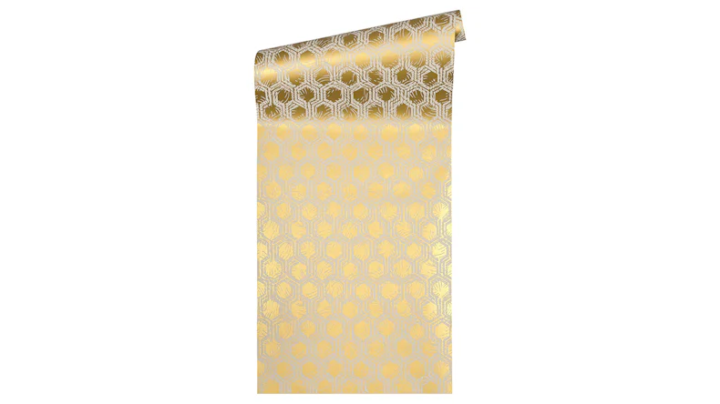 Carta da parati non tessuta Alpha Architects Paper Retro Beige Metallic 273