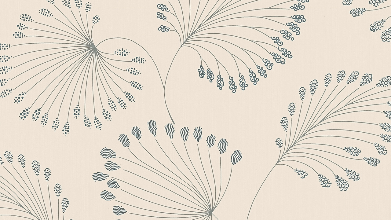 Carta da parati in tessuto non tessuto Alpha Architects Carta stile country lascia beige blu metallizzato 713