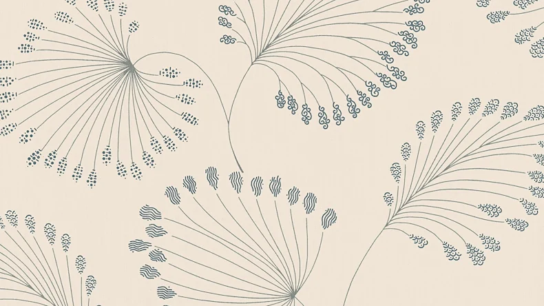 Carta da parati in tessuto non tessuto Alpha Architects Carta stile country lascia beige blu metallizzato 713