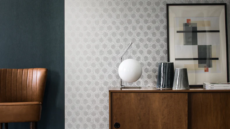 Carta da parati in tessuto non tessuto Alpha Architects Carta comune blu 726