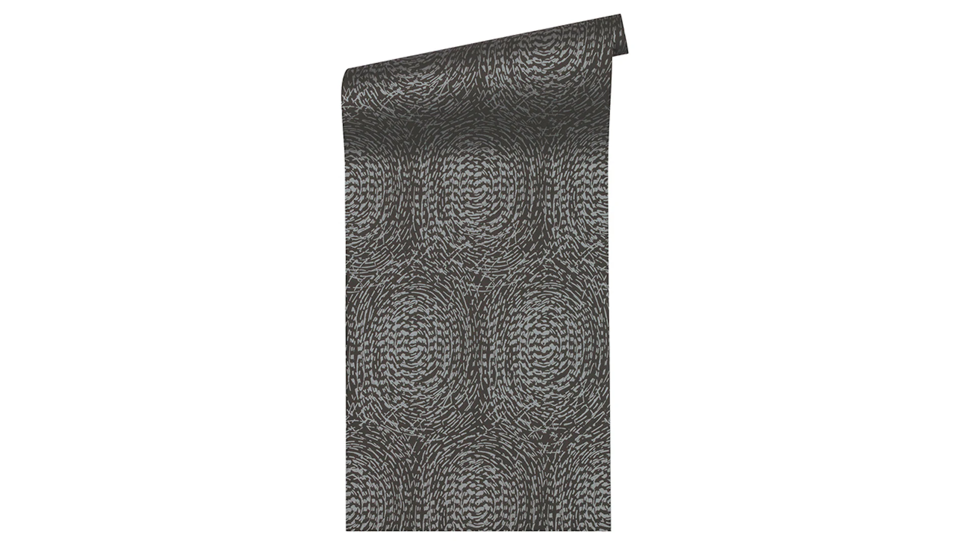 Non-woven wallpaper Alpha Architects Paper plain colours metallic black 734
