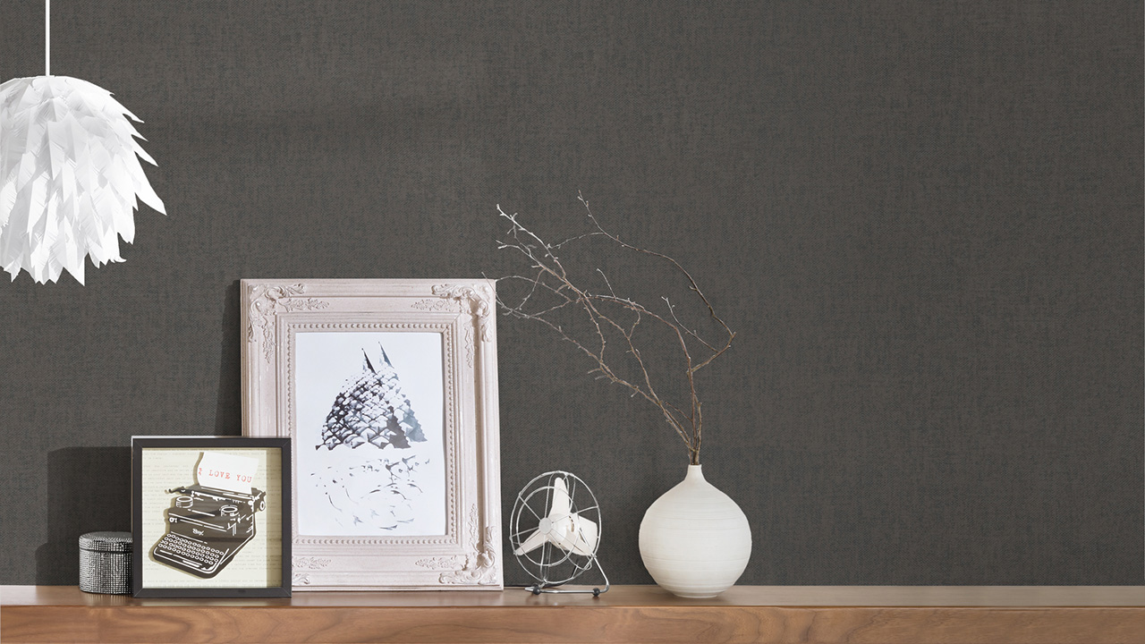 Carta da parati non tessuta Alpha Architects Paper Plain Black 745