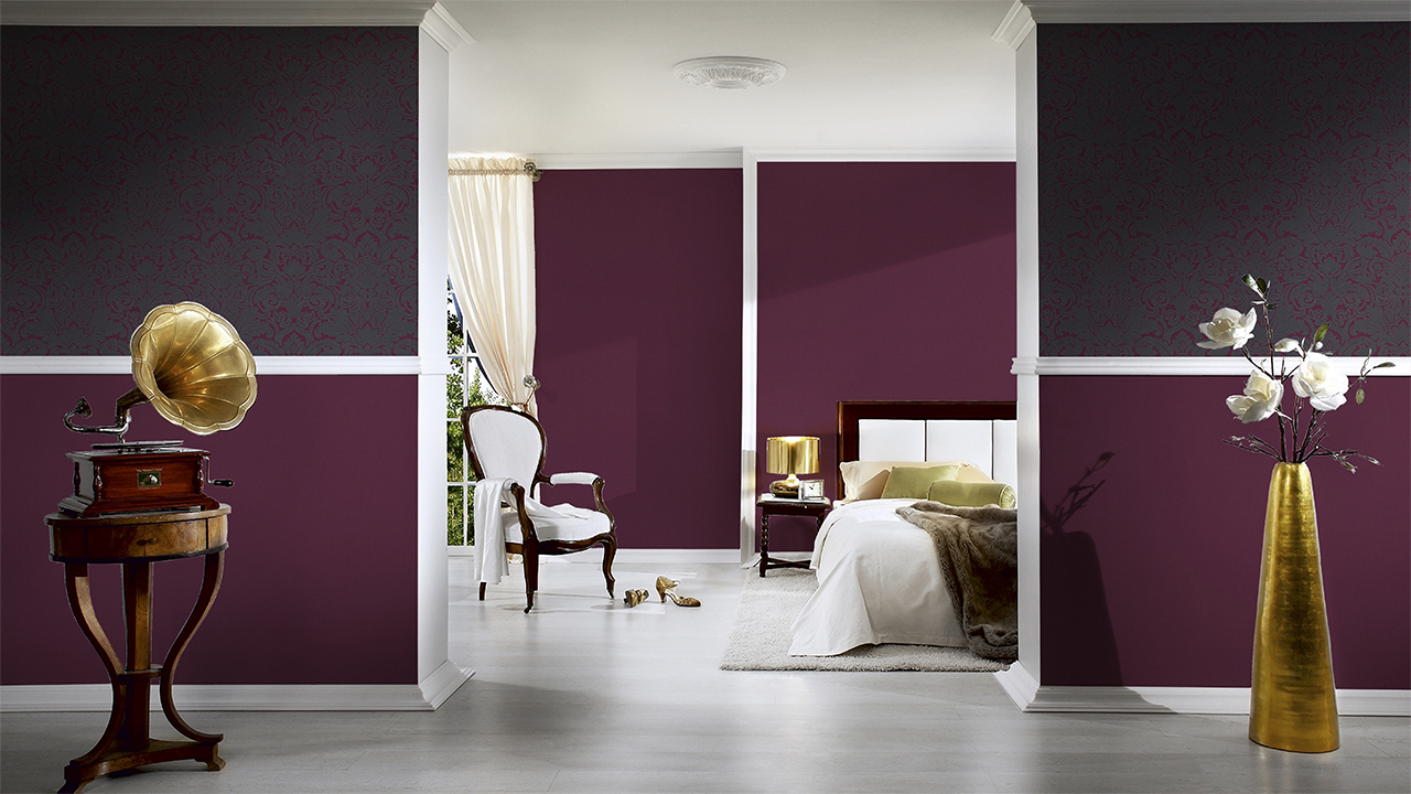 Vinyltapete Castello Architects Paper Unifarben Lila 407