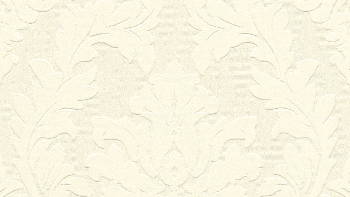 Vinyl wallpaper flocked Castello Architects Paper Vintage Ornaments Cream Metallic 801